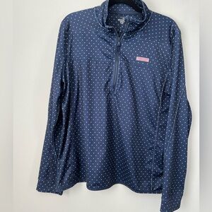 Vineyard Vines Navy and White Women's Hoodie